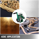 VEVOR Combination Rolling Mill Machine Roller Width: 120 mm, Roller Diameter: 55 mm Rolling Mill Jewellery 85mm Roller Width Flat Rolling Manual Jewelry Press Tabletting Tool Jewelry DIY Tools - Close-Up Angle