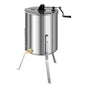 Honey Extractor, 4/8 Frame Manual Honey Spinner with Transparent Lid, Stainless Steel Honeycomb Drum Spinner with Height Adjustable Stand, Honeycomb Extraction Equipment for Beekeeping