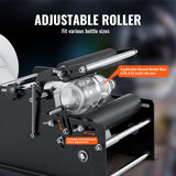 Manual Round Labeling Machine, 15-20pcs/min, Bottle Label Applicator for Round Bottles, Adjustable Manual Round Bottle Labeler Suitable for Round Bottle Diameter 20-120 mm (with Pressing Bar) - 45-Degree Angle