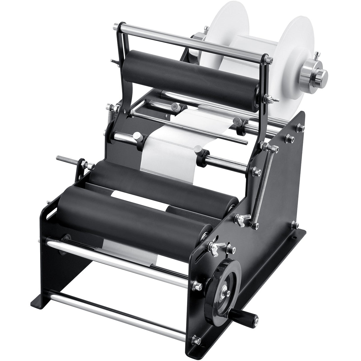 Manual Round Labeling Machine, 15-20pcs/min, Bottle Label Applicator for Round Bottles, Adjustable Manual Round Bottle Labeler Suitable for Round Bottle Diameter 20-120 mm (with Pressing Bar)