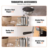 VEVOR Manual Oil Press Machine, Stainless Steel Oil Extractor Machine, Detachable Oil Presser for Effortless Cleaning, Household Oil Expeller for Pressing Peanuts, Sesame Seeds, Rapeseed, Tea Seeds - Rear View