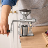 VEVOR Manual Oil Press Machine, Stainless Steel Oil Extractor Machine, Detachable Oil Presser for Effortless Cleaning, Household Oil Expeller for Pressing Peanuts, Sesame Seeds, Rapeseed, Tea Seeds - Low Angle