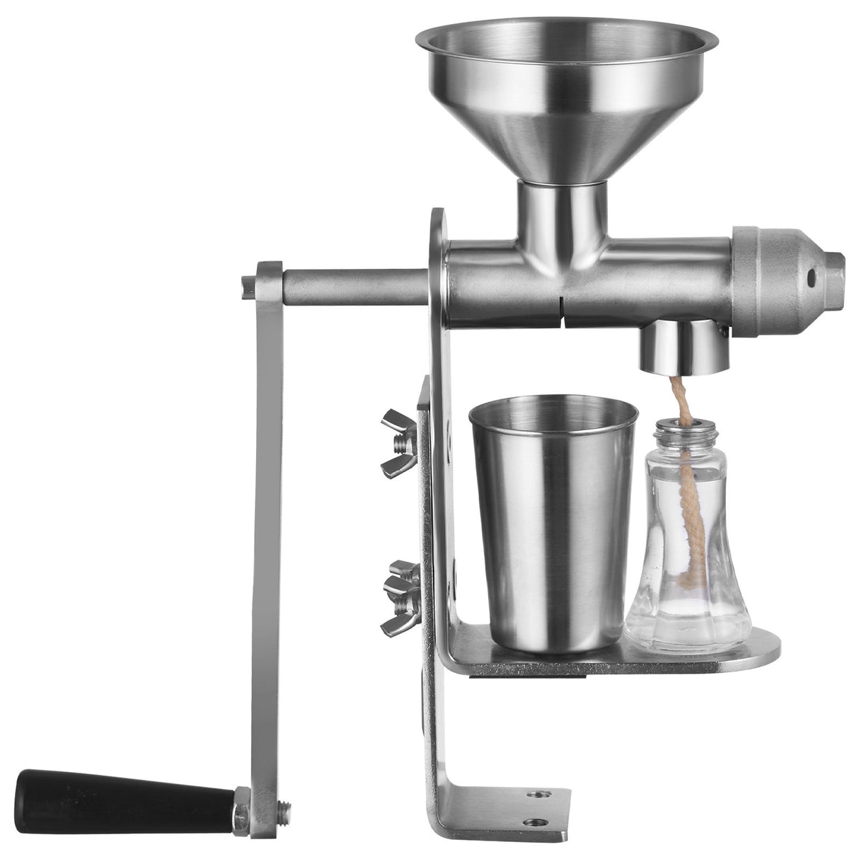 VEVOR Manual Oil Press Machine, Stainless Steel Oil Extractor Machine, Detachable Oil Presser for Effortless Cleaning, Household Oil Expeller for