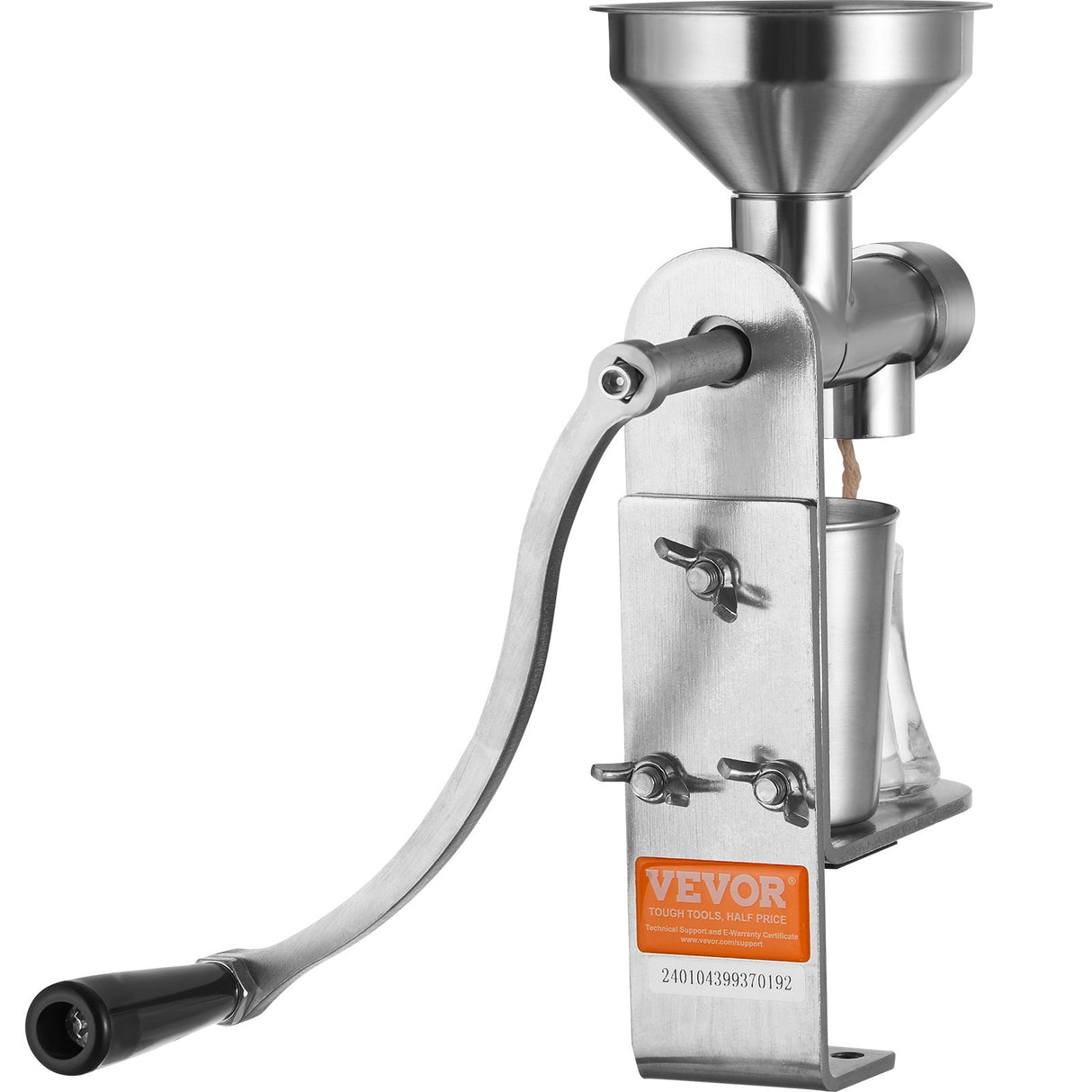 VEVOR Manual Oil Press Machine, Stainless Steel Oil Extractor Machine, Detachable Oil Presser for Effortless Cleaning, Household Oil Expeller for