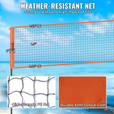 VEVOR 4-Way Volleyball Net, Adjustable Height Badminton Net Set for Backyard Beach Lawn, Outdoor Portable Volleyball Net with Carrying Bag, 4 Square Quick Assemble Game Set For Kids And Adults - Top-Down View