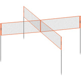 VEVOR 4-Way Volleyball Net, Adjustable Height Badminton Net Set for Backyard Beach Lawn, Outdoor Portable Volleyball Net with Carrying Bag, 4 Square Quick Assemble Game Set For Kids And Adults - Extra Image