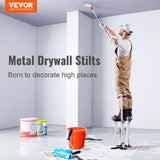 VEVOR Drywall Stilts Aluminum Tool Stilts 45.7-76.2cm Adjustable Painting Taping - Rear View