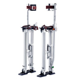 VEVOR Drywall Stilts, 24''-40'' Adjustable Aluminum Tool Stilts with Protective Knee Pads, Durable and Non-Slip Work Stilts for Sheetrock Painting, Walking, Taping, Silver