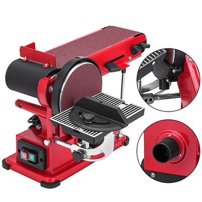 VEVOR Belt Sander 4" x 36", Disc Combo Sander 6",Electric Adjustable Bench Belt Sander 375W,Grinder Bench Sanding Machine With 4 Rubber Foot Pad