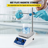 VEVOR Magnetic Stirrer Magnetic Stirrer Plate Magnetic Plate Aluminum Panel Magnetic Stirrer Hot Plate Magnetic Plate with 1 inch Stirr Bar Magnetic Stirrer Mixer (12*12) - Front View