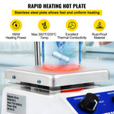 VEVOR Magnetic Stirrer Magnetic Stirrer Plate Magnetic Plate Aluminum Panel Magnetic Stirrer Hot Plate Magnetic Plate with 1 inch Stirr Bar Magnetic Stirrer Mixer (12*12) - Side View