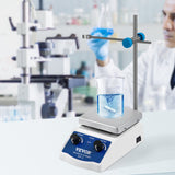 VEVOR Magnetic Stirrer Magnetic Stirrer Plate Magnetic Plate Aluminum Panel Magnetic Stirrer Hot Plate Magnetic Plate with 1 inch Stirr Bar Magnetic Stirrer Mixer (12*12) - Low Angle