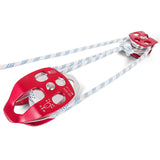 VEVOR Twin Sheave Block and Tackle 1.02-1.27cm 3048-6096cm Twin Sheave Block with Braid Rope 2993.71-3494.93kgs Double Pulley Rigging - Extra Image