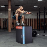 VEVOR 3 in 1 Plyometric Jump Box, 30/24/20 Inch Foam Plyo Box, Platform & Jumping Agility Box, Anti-Slip Fitness Exercise Step Up Box for Home Gym Training, Conditioning Strength Training, Black - Low Angle