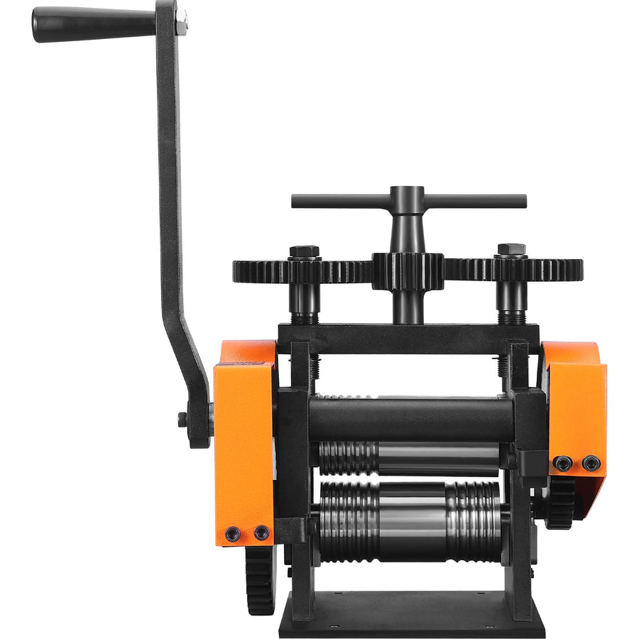 Rolling Mill, 1.77"/45 mm Jewelry Rolling Mill Machine, 1: 2.4 Gear Ratio, 3-in-1 Multi-function Rolling Mill, 0-6 mm Press Thickness for Metal Jewelry Making Sheet Square Wire Semicircle