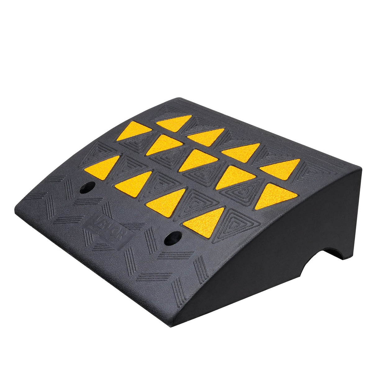 VEVOR Rubber Curb Ramp 15.2 cm Rise Height Sidewalk Curb Ramp, 37 cm Width 49.1 cm Length Driveway Ramp for Curb, 15T Heavy Duty Rubber Ramp for