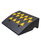 VEVOR Rubber Curb Ramp 15.2 cm Rise Height Sidewalk Curb Ramp, 37 cm Width 49.1 cm Length Driveway Ramp for Curb, 15T Heavy Duty Rubber Ramp for