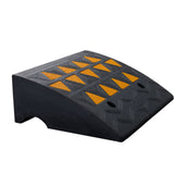 VEVOR Rubber Curb Ramp 15.2 cm Rise Height Sidewalk Curb Ramp, 37 cm Width 49.1 cm Length Driveway Ramp for Curb, 15T Heavy Duty Rubber Ramp for