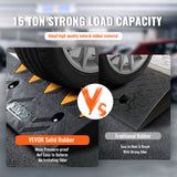 VEVOR Rubber Curb Ramp 10.8 cm Rise Height Sidewalk Curb Ramp, 30 cm Width 50 cm Length Driveway Ramp for Curb, 15T Heavy Duty Rubber Ramp for