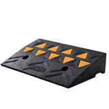 VEVOR Rubber Curb Ramp 10.8 cm Rise Height Sidewalk Curb Ramp, 30 cm Width 50 cm Length Driveway Ramp for Curb, 15T Heavy Duty Rubber Ramp for Forklifts, Trucks, Buses, Cars, Wheelchairs, Bikes - Low Angle