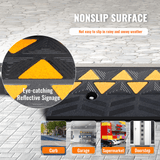 VEVOR Rubber Curb Ramp 9.4 cm Rise Height Sidewalk Curb Ramp, 25 cm Width 100 cm Length Driveway Ramp for Curb, 15T Heavy Duty Rubber Ramp for