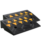 VEVOR Rubber Curb Ramp 2 Pack, 11 cm Rise Height Heavy-Duty 15 tons Load Capacity Threshold Ramps, Driveway Ramps with Stable Grid Structure for Cars, Wheelchairs, Bikes, Motorcycles - Extra Image