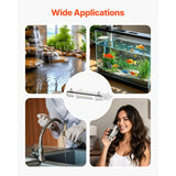 UV Water Purifier, 12W 1GPM, 220V Versatile Ultraviolet Water Purifier Filter with Stainless Steel Housing, Whole House UV Water Filter with Quartz Sleeve Fit for Shower/Drinking/Cleaning