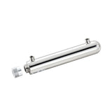 UV Water Purifier, 12W 1GPM, 220V Versatile Ultraviolet Water Purifier Filter with Stainless Steel Housing, Whole House UV Water Filter with Quartz Sleeve Fit for Shower/Drinking/Cleaning