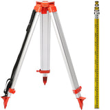 Vevor Super Combination 1.65m Aluminum Tripod + 5m Staff For Rotary Laser Leveltop