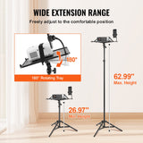 VEVOR Projector Stand Laptop Stand Tripod Adjustable Height from 26.97 to 63 in - Side View