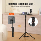 VEVOR Projector Stand Laptop Stand Tripod Adjustable Height from 26.97 to 63 in - 45-Degree Angle