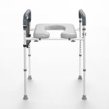 VEVOR Raised Toilet Seat, 7-Position Height Adjustment 655-805 Mm, 158.7 kg Weight Capacity, with Comfort Padded Aluminum Frame, Universal Toilet Seat Riser, for Elderly, Handicap, Pregnant, Medical - Extra Image