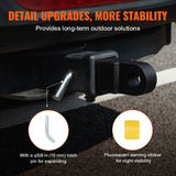VEVOR 50mm Trailer Shackle Hitch Receiver Heavy Duty Tow Recovery for Truck Jeep - 45-Degree Angle