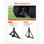3 Point Hitch Receiver with 2 in Receiver, 3pt Quick Hitch Attachment, 3,000 lbs Capacity, Heavy Duty Tractor, image 4