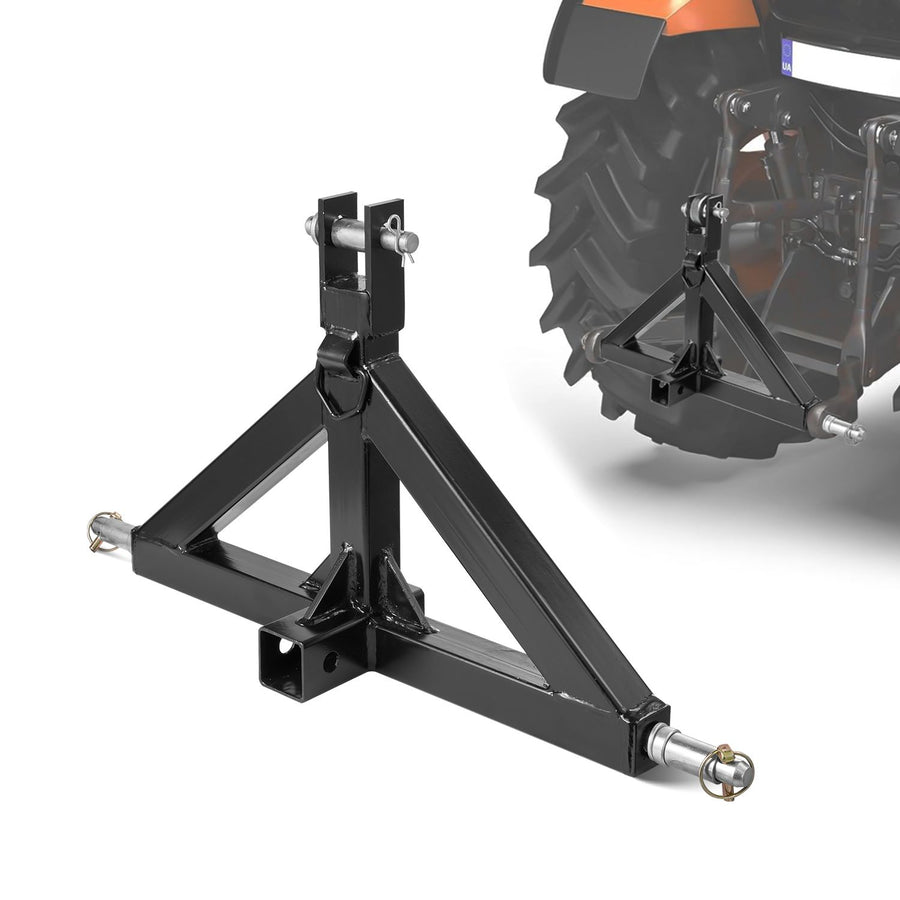 3 Point Hitch Receiver with 2 in Receiver, 3pt Quick Hitch Attachment, 3,000 lbs Capacity, Heavy Duty Tractor, image 11