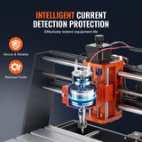 VEVOR CNC Router Machine, 120W, 3 Axis GRBL Control Wood Engraving Carving Milling Machine Kit, 11.81 x 7.87 x 2.83 in / 300 x 200 x 72 mm Working Area 1200 RPM for Wood Acrylic MDF PVC Plastic Foam - Side View