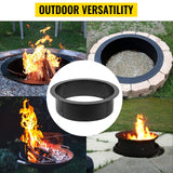 VEVOR Outdoor Fire Pit Ring 106cm BBQ Table Grill Garden Wood Burning Fireplace - Close-Up Angle