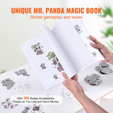 VEVOR Button Maker Machine, 1/1.25/2.28 inch(25/32/58mm) 3-in-1 Pin Maker, Installation-Free Badge Punch Press Kit, Button Making Supplies with 300pcs Button Parts, Circle Cutter, Magic Book - 45-Degree Angle