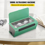 VEVOR Ultrasonic Cleaner Ultrasound Cleaning Machine 500ML Green for Jewelry