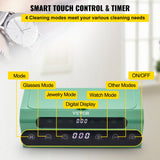 VEVOR Ultrasonic Cleaner Ultrasound Cleaning Machine 500ML Green for Jewelry - Top-Down View