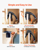 VEVOR Plywood Carrier 90.7 kg Drywall Carrying Tool for 0-25.4 mm Thickness - Top-Down View