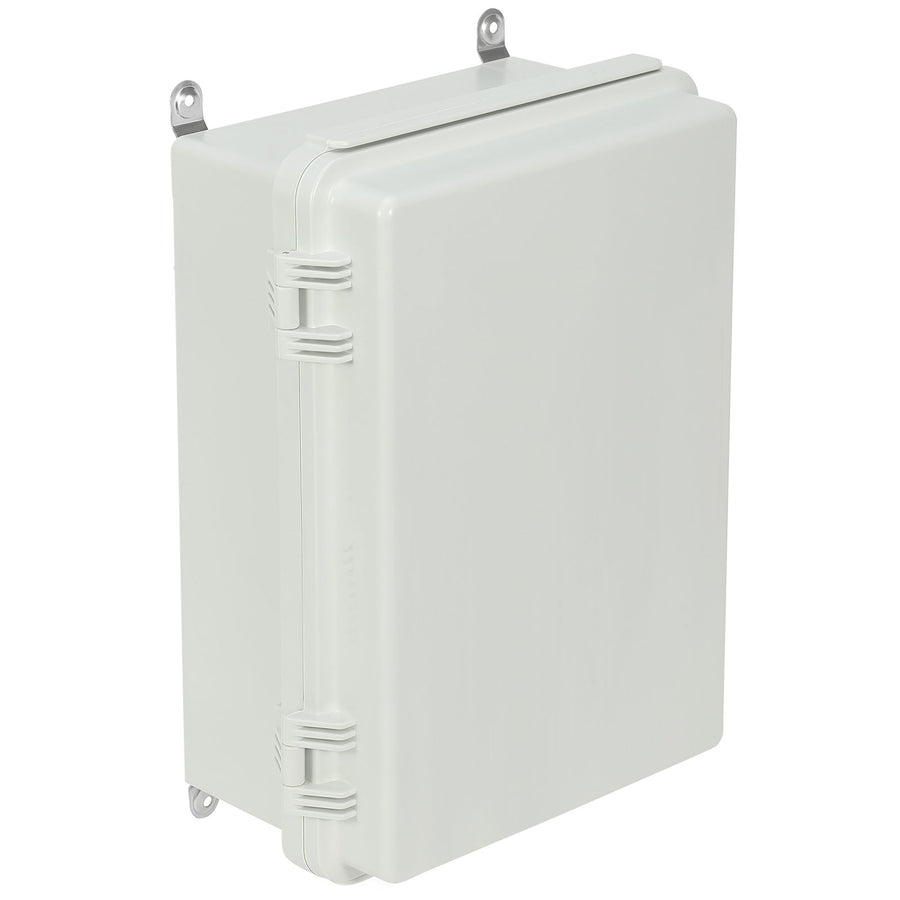 Outdoor Electrical Junction Box, 300 x 200 x 180 mm, ABS Plastic Electrical Enclosure Box with Hinged Cover Stainless Steel Latch, IP67 Dustproof Waterproof for Outdoor Electrical Projects