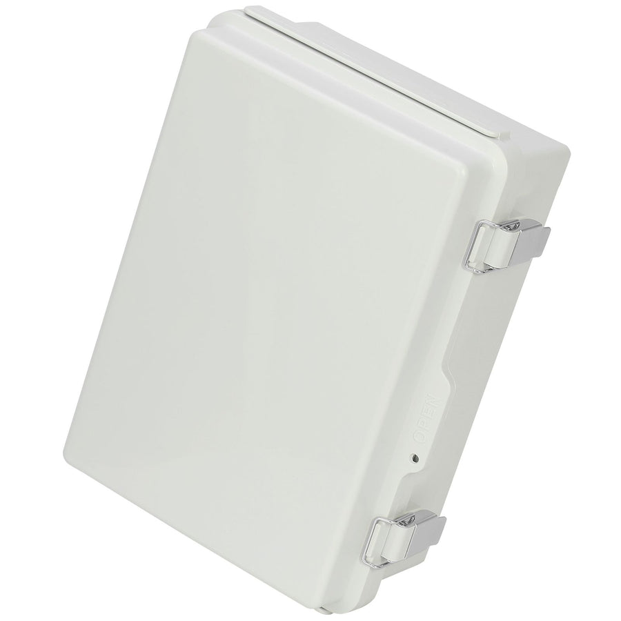 Outdoor Electrical Junction Box, 300 x 200 x 180 mm, ABS Plastic Electrical Enclosure Box with Hinged Cover Stainless Steel Latch, IP67 Dustproof Waterproof for Outdoor Electrical Projects
