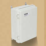 VEVOR Outdoor Electrical Junction Box, 430 x 330 x 180 mm, ABS Plastic Electrical Enclosure Box with Hinged Cover Stainless Steel Latch, IP67 Dustproof Waterproof for Outdoor Electrical Projects, 17 x 13 x 7 inch