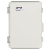 VEVOR Outdoor Electrical Junction Box, 430 x 330 x 180 mm, ABS Plastic Electrical Enclosure Box with Hinged Cover Stainless Steel Latch, IP67 Dustproof Waterproof for Outdoor Electrical Projects, 17 x 13 x 7 inch - Low Angle