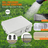 VEVOR Outdoor Electrical Junction Box, 530 x 430 x 200 mm, ABS Plastic Electrical Enclosure Box with Hinged Cover Stainless Steel Latch, IP67 Dustproof Waterproof for Outdoor Electrical Projects, 21 x 17 x 8 inch