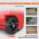 VEVOR 60.57L Fuel Caddy, 7.8 L/min, Portable Gas Storage Tank Container with Hand Pump Rubber Wheels, Fuel Transfer Storage Tank for Gasoline Diesel Machine Oil Car Mowers Tractor Boat Motorcycle