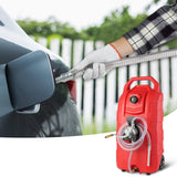 VEVOR 60.57L Fuel Caddy, 7.8 L/min, Portable Gas Storage Tank Container with Hand Pump Rubber Wheels, Fuel Transfer Storage Tank for Gasoline Diesel Machine Oil Car Mowers Tractor Boat Motorcycle - Close-Up Angle