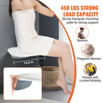 Urea-formaldehyde Folding Shower Seat, 13.6'' x 12.8'' Unfolded, Wall Mounted Fold Up Shower Bench with 450 lbs Load Capacity, Space Saving Fold Down Shower Chair for Seniors Children Adults