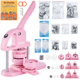 VEVOR Button Maker, 1/1.25/2.28 inch(25/32/58mm) 3-IN-1 Pin Maker, 300pcs Button Parts, Button Maker Machine with Panda Magic Book, Ergonomic Arc Handle Punch Press Kit, For Children DIY Gifts, Pink - Extra Image